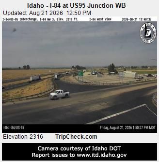 Traffic Cam Fruitland: I-84 at US95 Junction WB