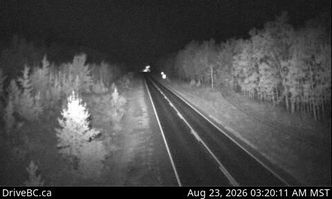 Traffic Cam Hudson's Hope › South-West: Hwy 29, about 1.5 km north of - at Powell Rd, looking southwest