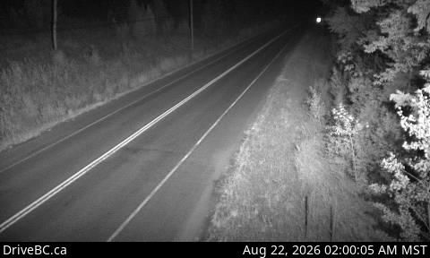 Traffic Cam Area B › West: Hwy 3, near Goatfell, about 9 km northwest of Yahk, looking east