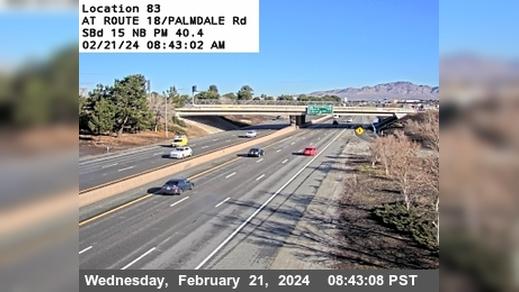 Traffic Cam Victorville › North: I-15 : (600) Palmdale Rd