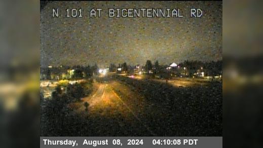 Traffic Cam Santa Rosa › North: TV145 -- US-101 : AT BICENTENNIAL WAY