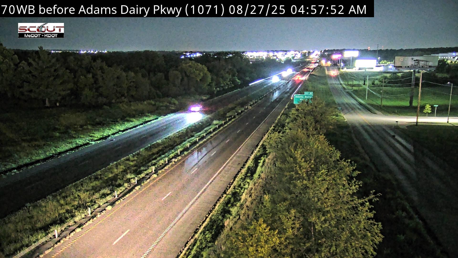 Traffic Cam Blue Springs: I- W @ East of Adams Dairy