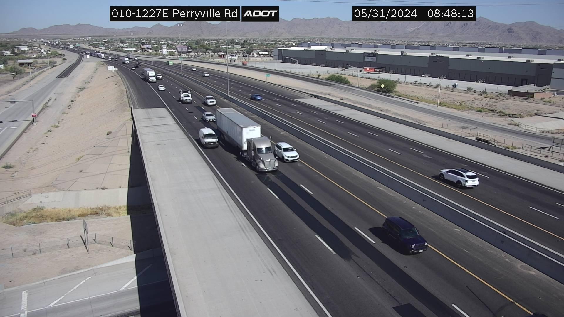 Traffic Cam Goodyear › East: I-10 EB 122.70 @Perryville Rd