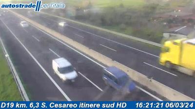 Preview delle webcam di Monte Compatri: D19 km. 6,3 S. Cesareo itinere sud HD