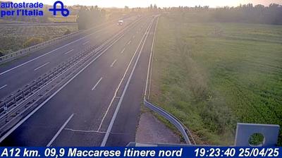 Preview delle webcam di Zona XLIII Maccarese Nord: A12 km. 09,9 Maccarese itinere nord