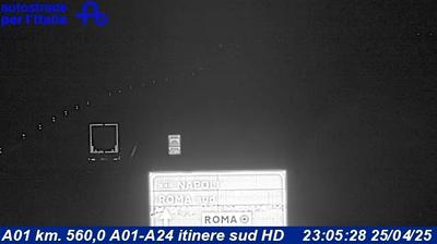 Preview delle webcam di Tivoli: A01 km. 560,0 A01-A24 itinere sud HD