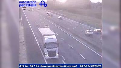 Preview delle webcam di Solarolo: A14 km. 55,7 All. Ravenna - itinere sud