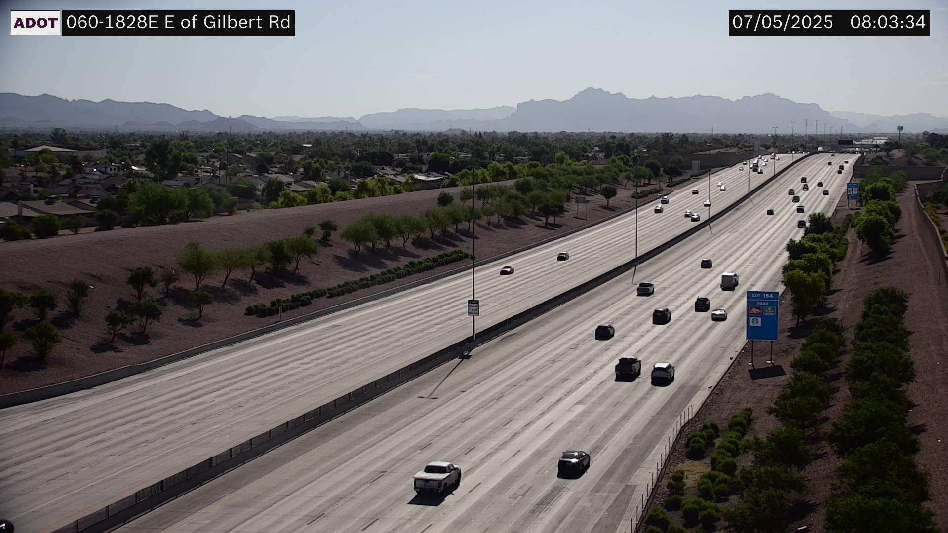 Traffic Cam Mesa: US 60 East Of Gilbert