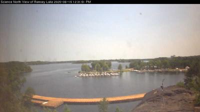 Daylight webcam view from Sudbury: Ramsey Lake from Science North