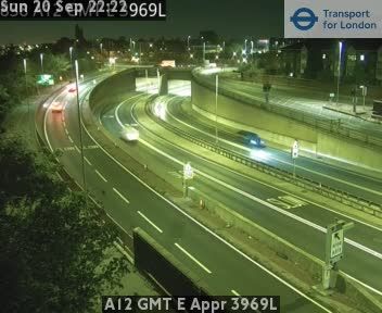 Traffic Cam Heathfield and Waldron: A12 GMT E Appr 3969L
