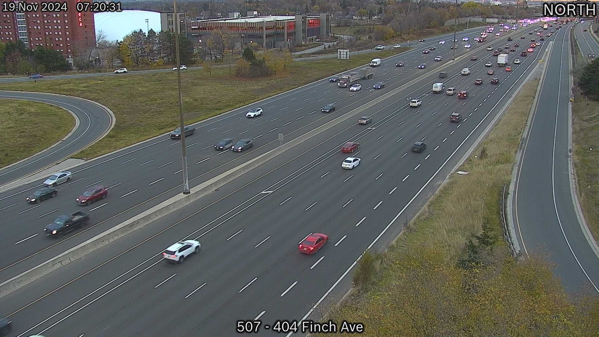 Traffic Cam North York: Highway 404 near Finch Avenue