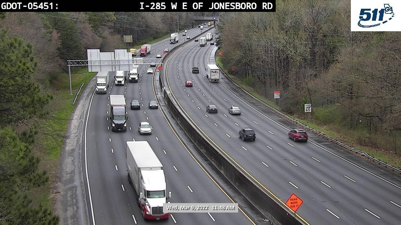 Traffic Cam I-285 WB East of Jonesboro Rd