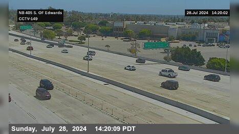 Traffic Cam Westminster › North: I-405 : South of Edward