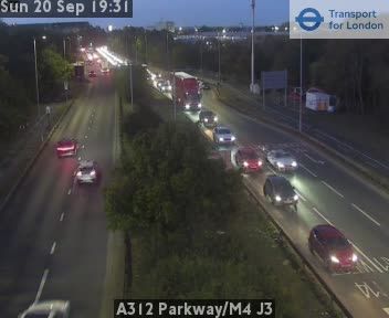 Traffic Cam London: A312 Parkway/M4 J3