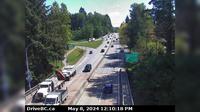 District of North Vancouver > East: 25, Hwy 1 (Upper Levels Highway) at Capilano Rd. looking east - Jour