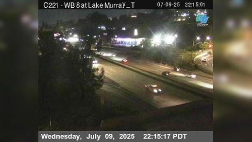 Traffic Cam La Mesa › West: C221) I-8 : Lake Murray T