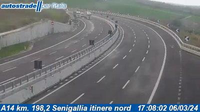 Preview delle webcam di Senigallia: A14 km. 198,2 - itinere nord