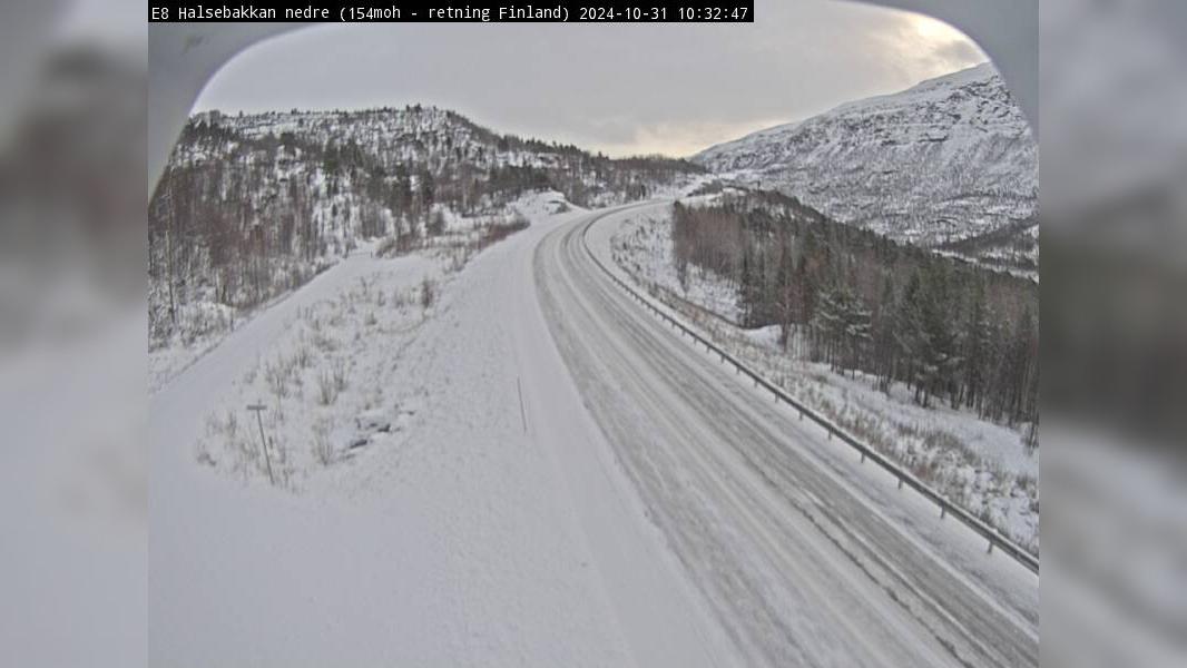 Traffic Cam Storfjord: E8 Halsebakkan nedre (Finland)