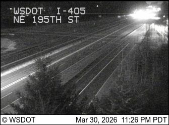 Traffic Cam Bothell: I-405 at MP 24.5: NE 195th St