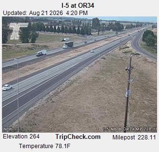 Traffic Cam Tangent: I-5 at ORE34
