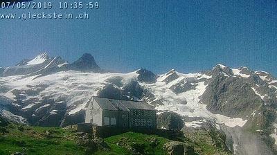 Lauterbrunnen: Eiger - Blick von der Mittellegihütte zum Eigergipfel