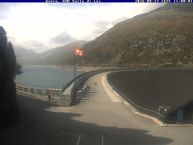 Traffic Cam Ferrera › South-West: Diga della Valle di Lei - Lago di Lei