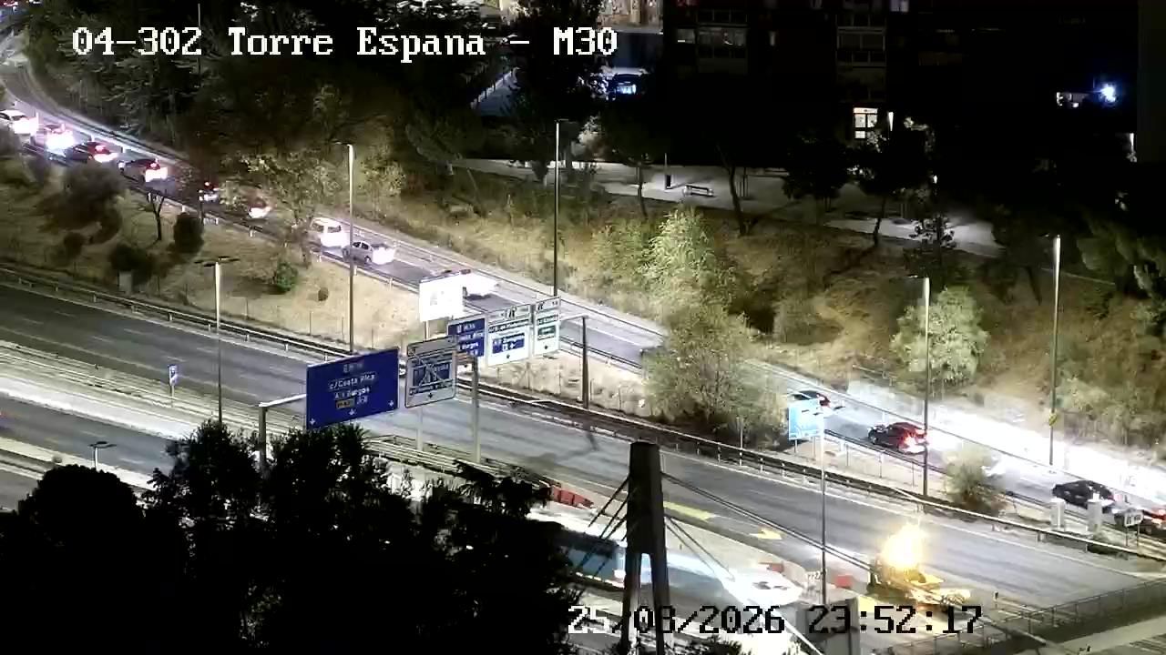 Traffic Cam Madrid: TORRE ESPA�A - M30