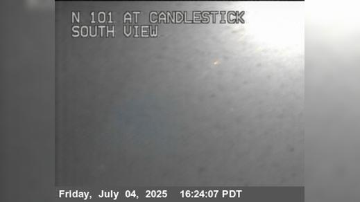 Traffic Cam San Francisco › North: TV305 -- US-101 : Just North of Candlestick Park