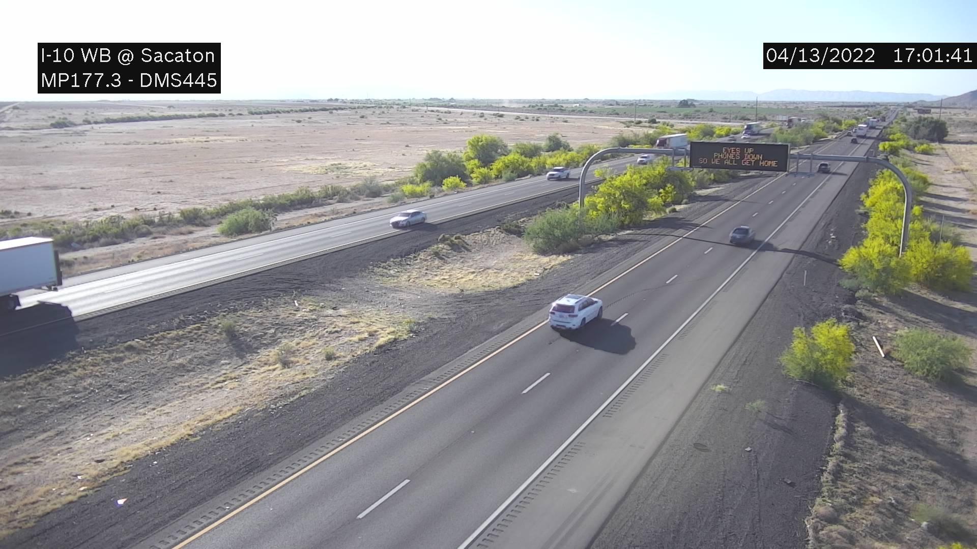 Traffic Cam Sweetwater › West: I-10 WB 177.30 @Sacaton