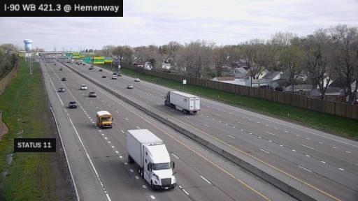 Traffic Cam Cheektowaga › West: I-90 East of Interchange 51 (Buffalo/Airport) (2
