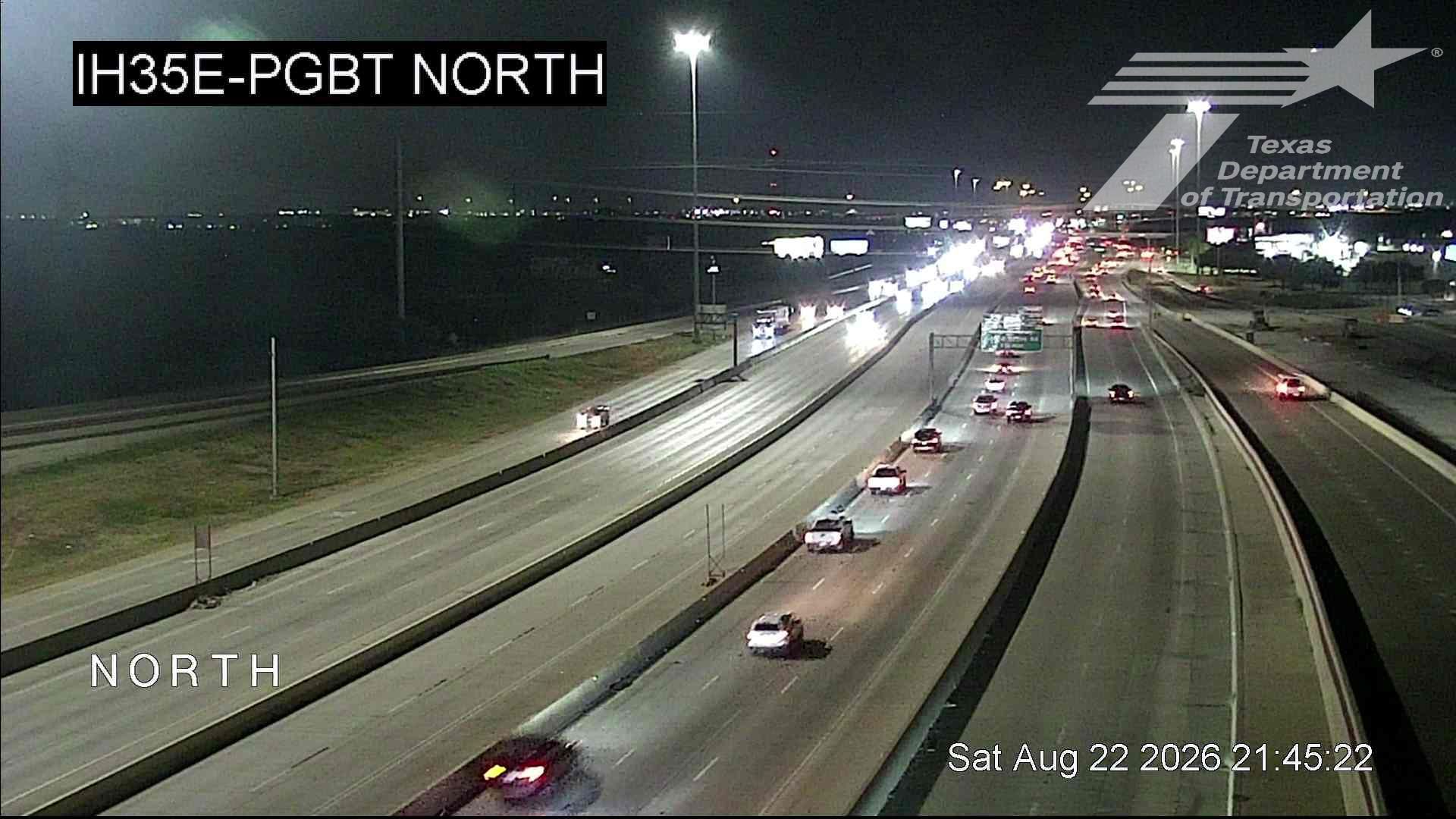Traffic Cam Carrollton › North: IH35E @ PGBT North