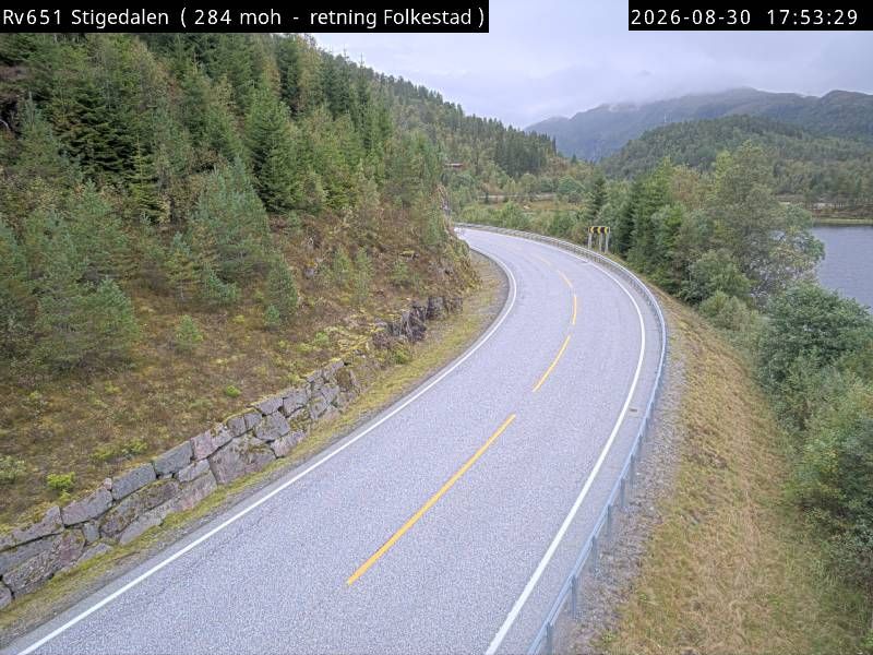 Traffic Cam Mogrenda: R651 Stigedalen (Folkestad ferjekai)