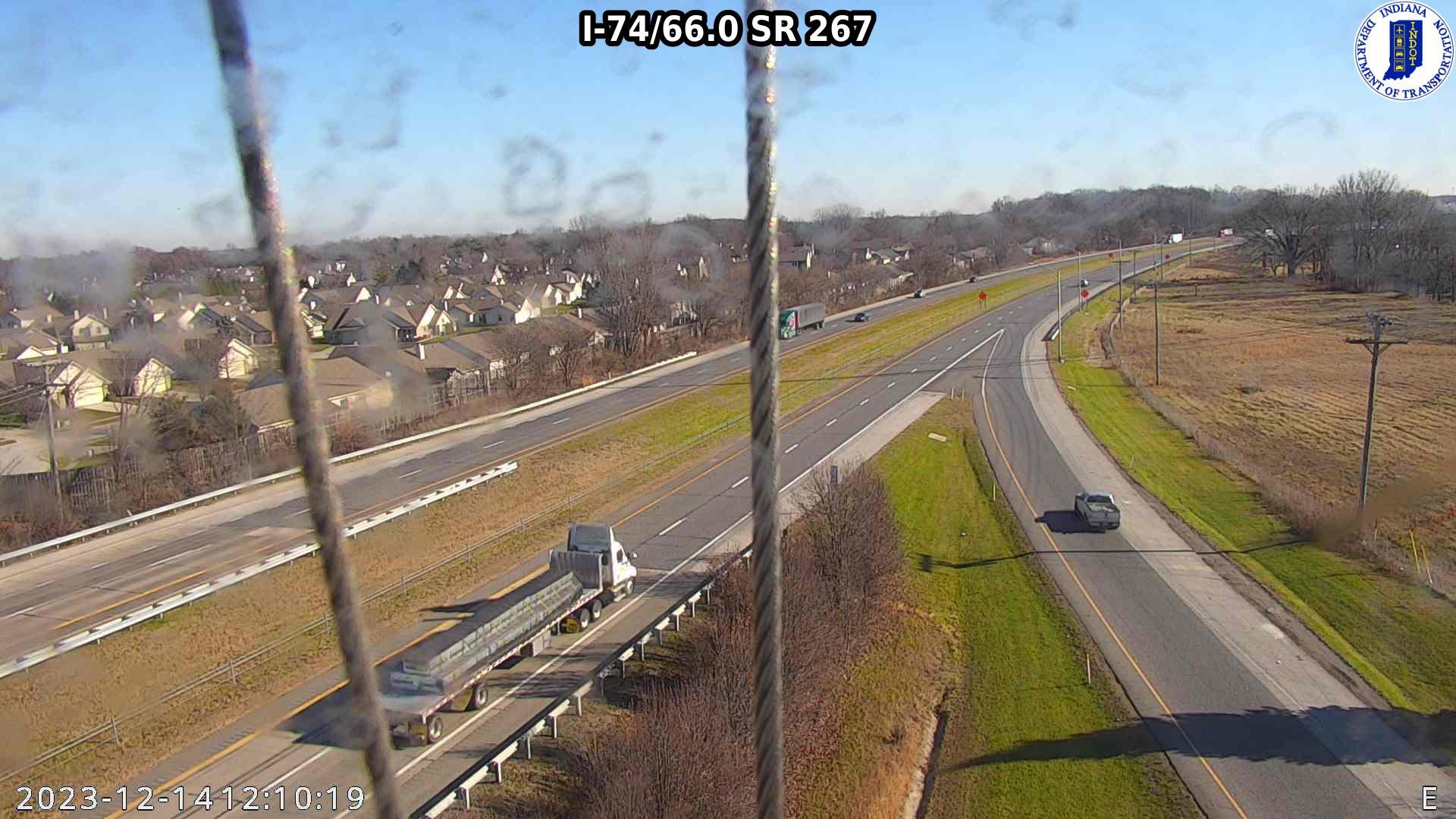 Traffic Cam Brownsburg: I-74: I-74/66.0 SR 267 : I-74/66.0 SR 267