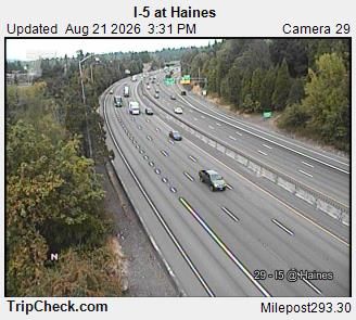 Traffic Cam Portland: I-5 at Haines