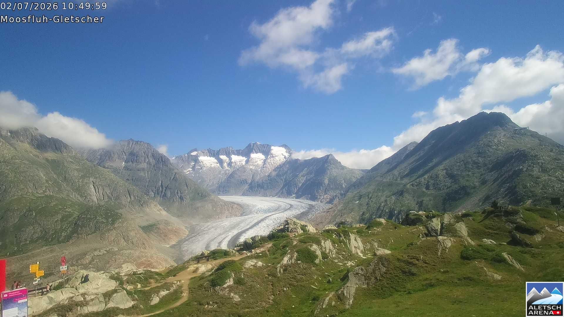 Riederalp › Nordosten: Viewpoint Moosfluh - Bettmerhorn - Eggishorn - Gross Wannenhorn