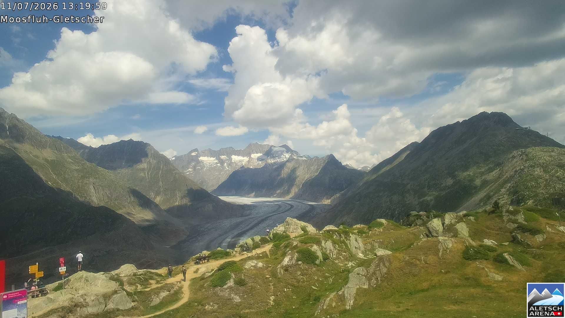 Riederalp › Nordosten: Viewpoint Moosfluh - Bettmerhorn - Eggishorn - Gross Wannenhorn