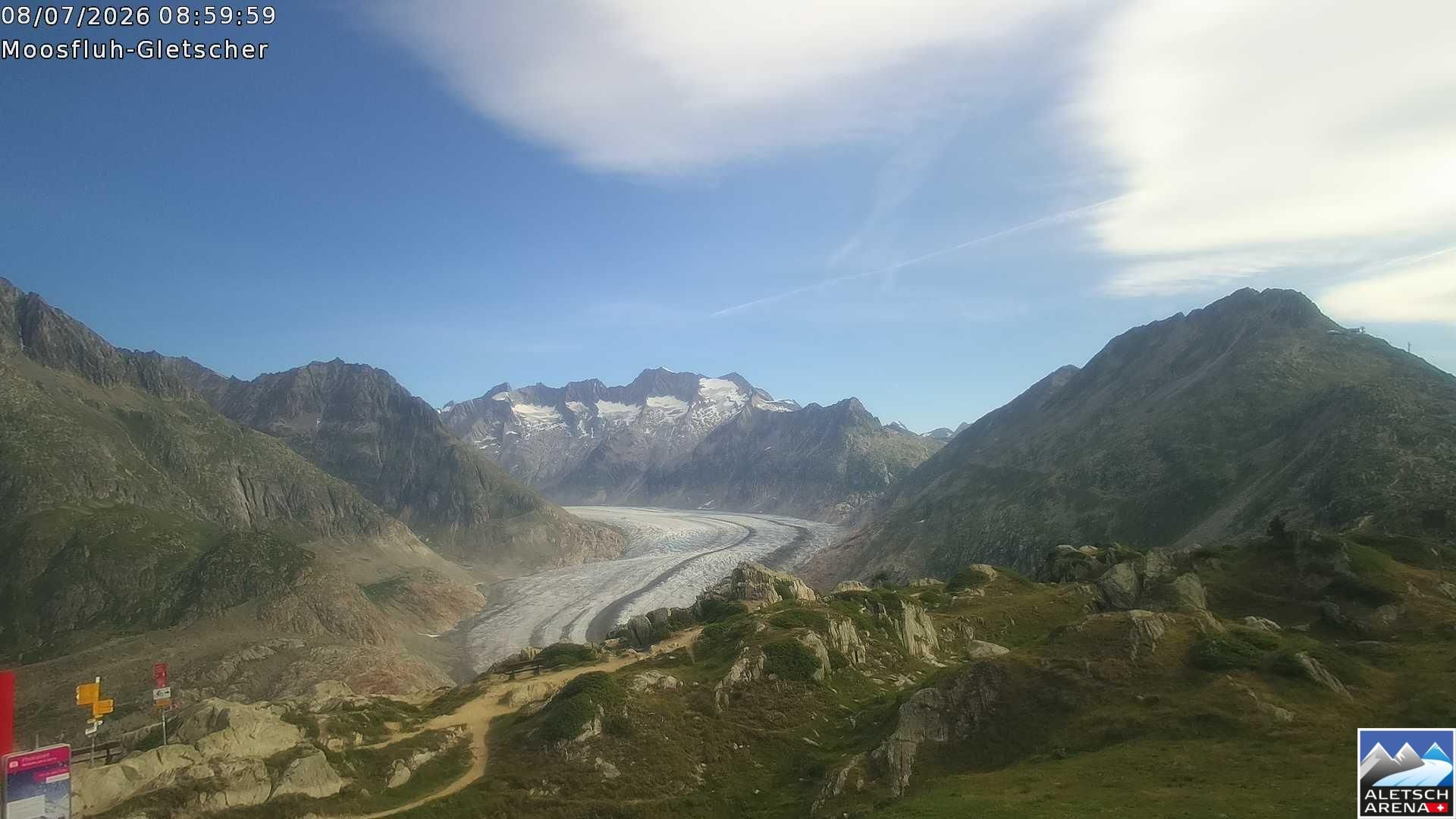 Riederalp › Nordosten: Viewpoint Moosfluh - Bettmerhorn - Eggishorn - Gross Wannenhorn