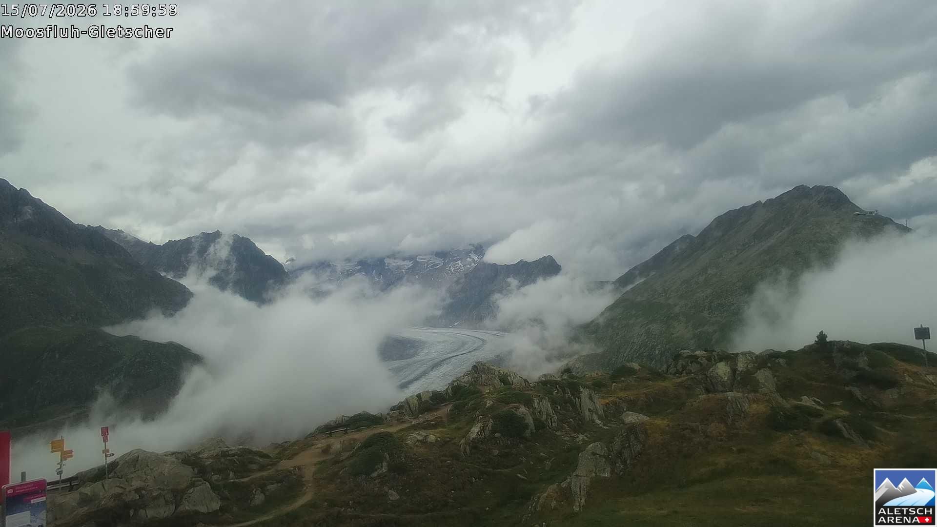 Riederalp › Nordosten: Viewpoint Moosfluh - Bettmerhorn - Eggishorn - Gross Wannenhorn