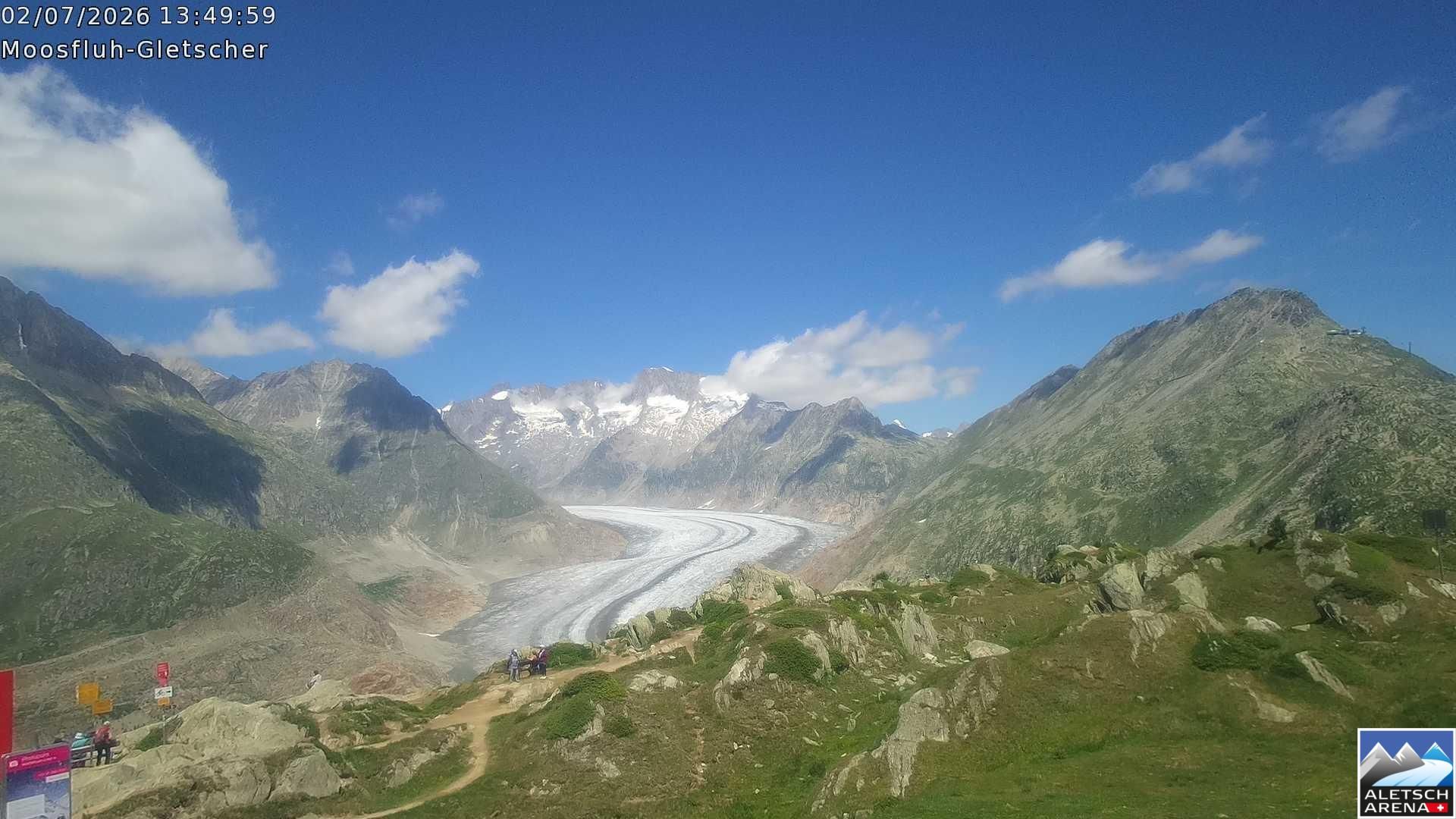 Riederalp › Nordosten: Viewpoint Moosfluh - Bettmerhorn - Eggishorn - Gross Wannenhorn