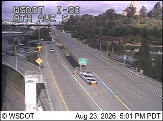 Traffic Cam Seattle › North: I-90 at MP 2.4: 8th Ave S, EB