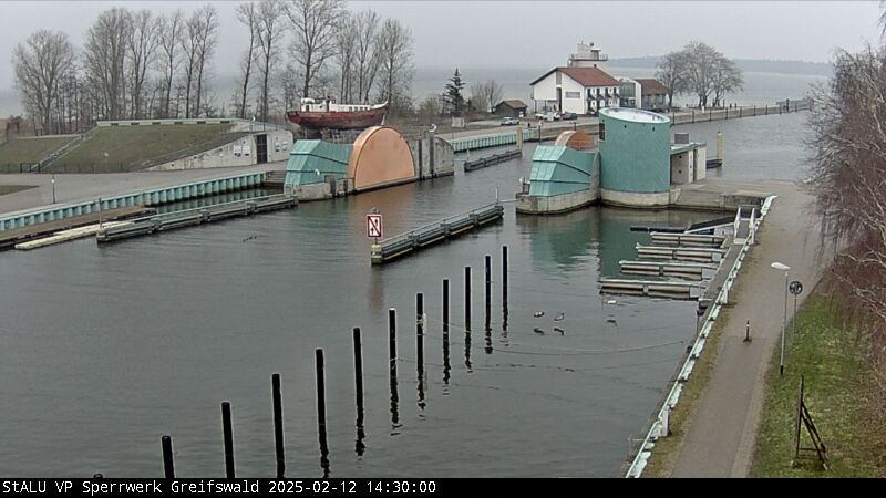 Webcam Wieck › North-East: Sperrwerk Wieck/ Greifswald - Wetterdienst.de