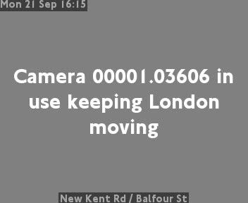 Traffic Cam London: New Kent Rd - Balfour St