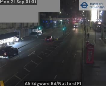 Traffic Cam London: A5 Edgware Rd/Nutford Pl