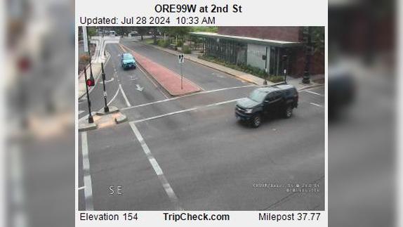 Traffic Cam McMinnville: ORE99W at 2nd St