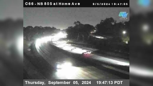 Traffic Cam Ridgeview › North: C066) NB 805 : Home Avenue (On Ramp