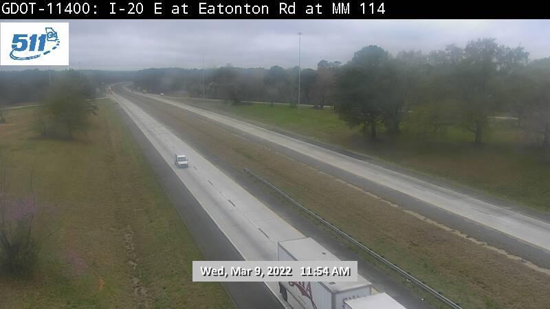 Traffic Cam Madison: GDOT-CAM I-20 E @ Eatonton Rd at MM 114