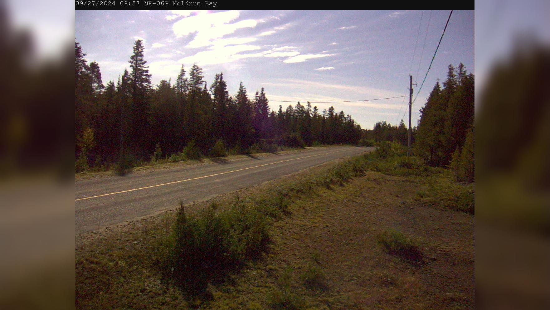 Traffic Cam Unorganized West Manitoulin: Highway 540 at Meldrum Bay