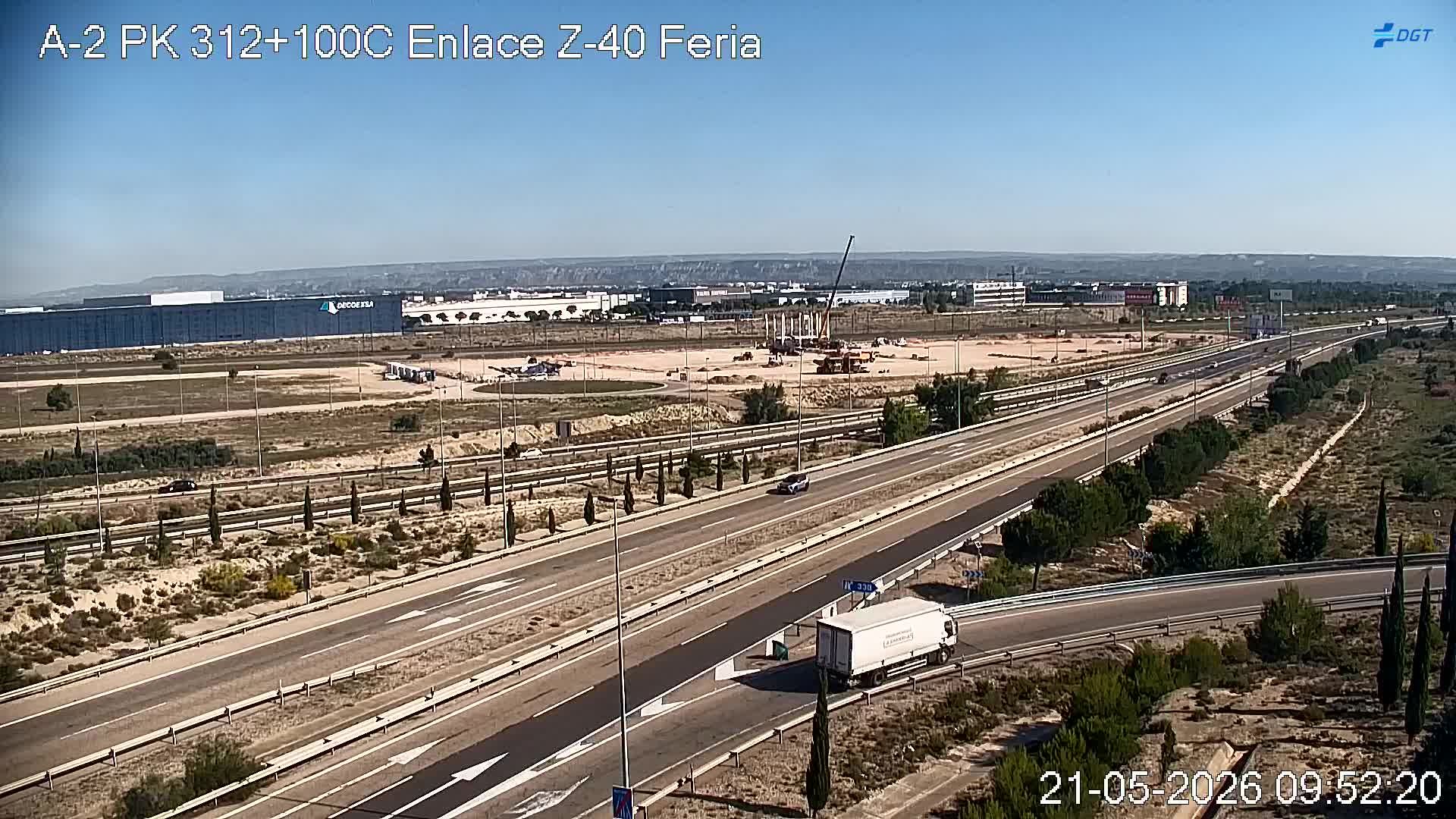 Traffic Cam Zaragoza: Z-40 - A-2 - Autopista del Nordeste
