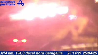 Preview delle webcam di Senigallia: A14 km. 194,0 decel nord