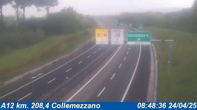 Preview delle webcam di Cecina: A12 km. 208,4 Collemezzano